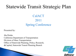 Statewide Transit Strategic Plan