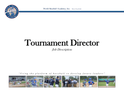 Tournament Director - World Baseball Academy