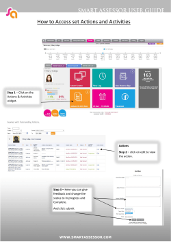 How to Access set Actions and Activities