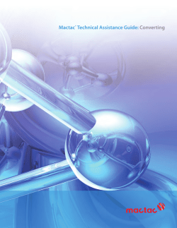 Mactac&reg; Technical Assistance Guide: Converting