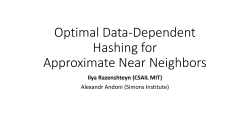 Beyond Locality-Sensitive Hashing