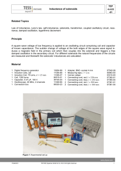 TEP 4.4.03 -01 Inductance of solenoids TEP 4.4.03
