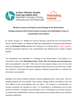 Ministers Coveney and English launch Strategy for the Rental