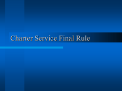 FTA Charter Rule