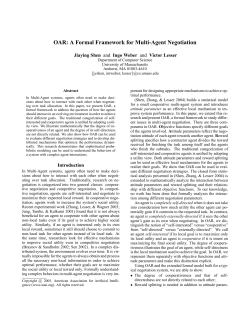 OAR: A Formal Framework for Multi-Agent Negotiation