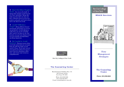 Time Management Strategies - The City College of New York