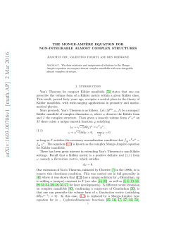The Monge-Amp\ere equation for non
