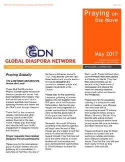Praying on the Move May 2017 - Global Prayer Resource Network
