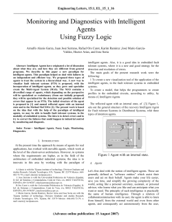 Monitoring and Diagnostics with Intelligent Agents Using Fuzzy Logic