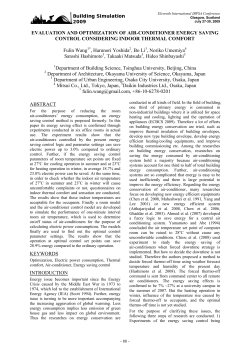 evaluation and optimization of air-conditioner energy saving control