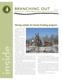 May 2010 &ndash; Branching Out - Forest Resource Improvement