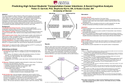 Predicting High School Students` Transportation Career Intentions