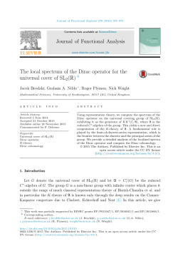 The local spectrum of the Dirac operator for the