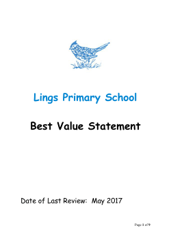 Lings Primary School Best Value Statement