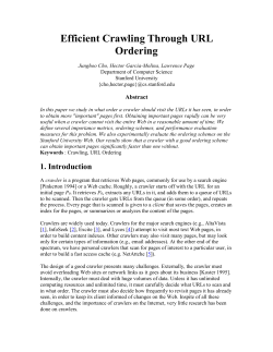 Efficient Crawling Through URL Ordering