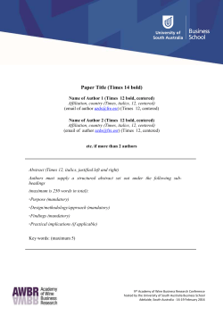 guidelines for formatting papers