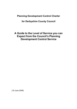 Planning Charter 19-06-06 - Derbyshire County Council