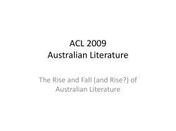 (and rise?) of Australian Literature