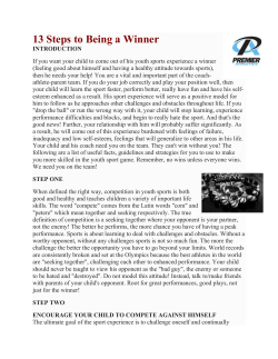 13 Steps to Being a Winner