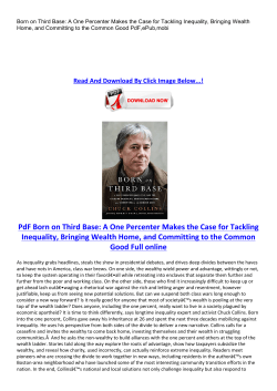 PdF Born on Third Base: A One Percenter Makes