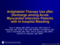 Antiplatelet Therapy Use after Discharge among Acute