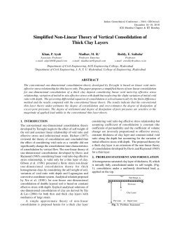 Simplified Non-Linear Theory of Vertical Consolidation of Thick Clay