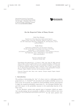 On the Expected Value of Fuzzy Events