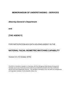 Data holding agency services mou template fvs - Attorney