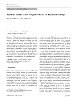 Real-time human action recognition based on depth motion maps