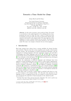 Towards a Time Model for Circus - University of York