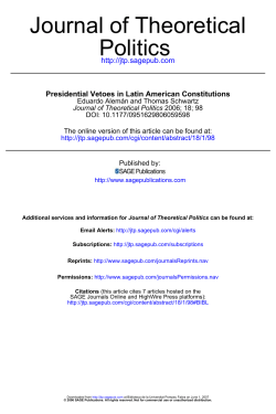 Politics Journal of Theoretical