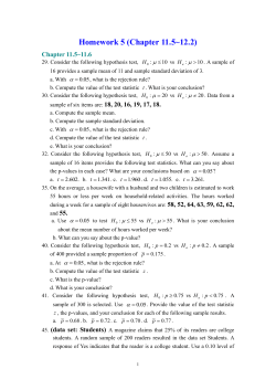 Homework 5 (Chapter 11