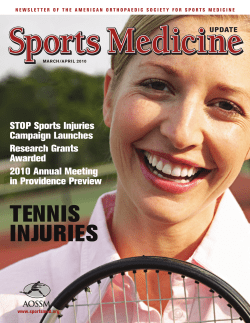 Tennis Injuries - American Orthopaedic Society for Sports Medicine