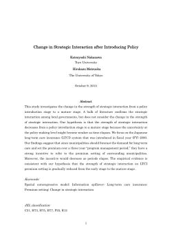 Change in Strategic Interaction after Introducing Policy