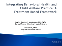 Integrating Behavioral Health and Child Welfare