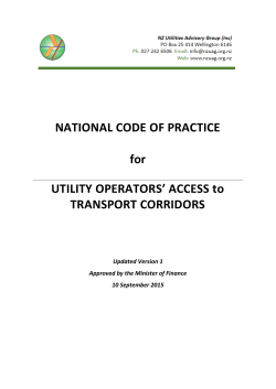 National Code of Practice for Utility Operators` Access to