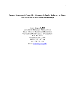 Business Strategy and Competitive Advantage in Family Businesses