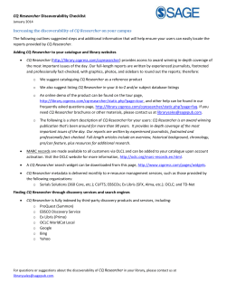 Increasing the discoverability of CQ Researcher