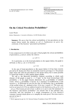 On the critical percolation probabilities