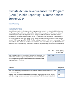 2014 Climate Action Survey