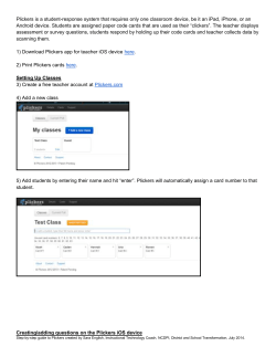 Plickers Guidex - Northgate Help Desk