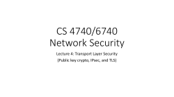 Network and Transport Layer Security