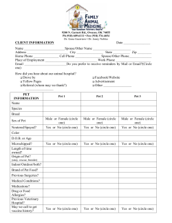 CLIENT INFORMATION Email you prefer to receive reminders by