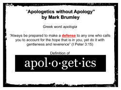 Apologetics: Natural, Christian, Catholic