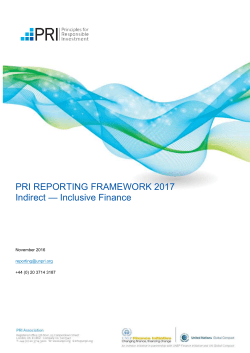 11.(IFI) Indirect Inclusive Finance PRI Reporting Framework 2017