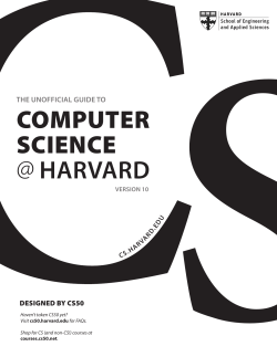 COMPUTER SCIENCE @ HARVARD