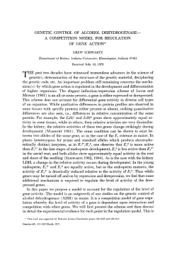 GENETIC CONTROL OF ALCOHOL