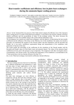 Heat transfer coefficients and efficiency loss in plate heat