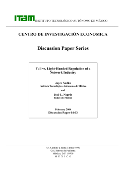 Full vs. Light-Handed Regulation of a Network Industry
