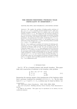 THE BREZIS-NIRENBERG PROBLEM NEAR